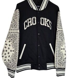 Crooks & Castles Varsity Jacket Bandana Paisley Bomber Streetwear‎ Large